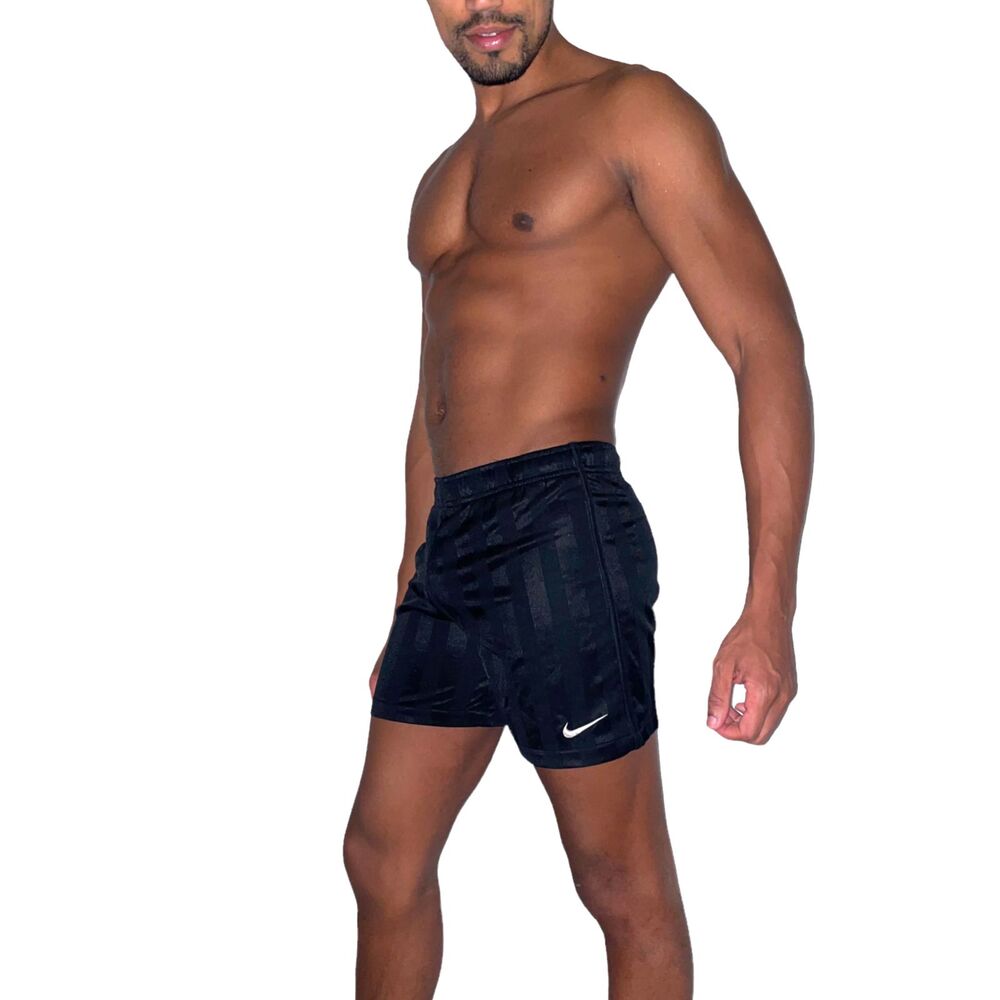 Nike Vintage Soccer Shorts Nylon Smooth Black YS (Mens XS)